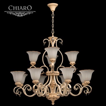 Люстра подвесная CHIARO 254019312 Версаче 12x60W E27